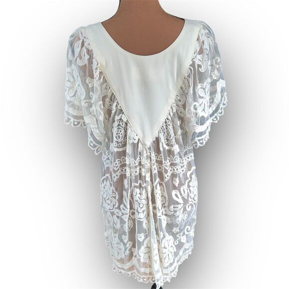 Jen's Pirate Booty x Free People Boho Lace Mini Dress Beach Coverup, Women’s S - Picture 2 of 9